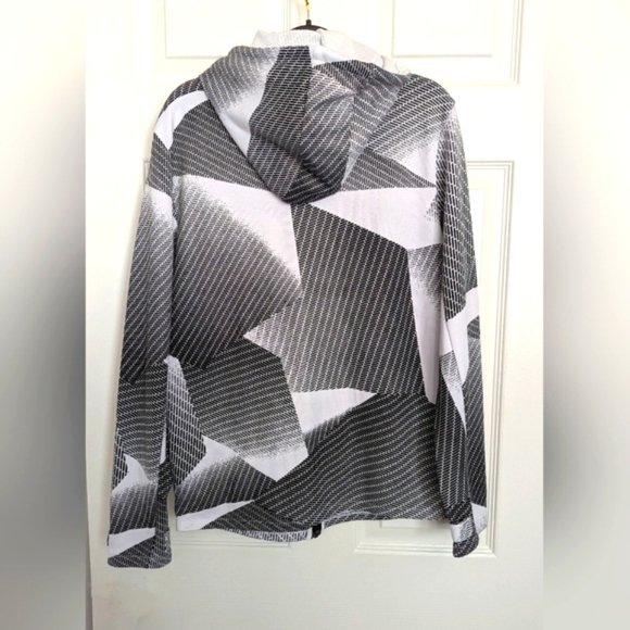 Armani Exchange Men's Retro Geometric Pattern Hooded Jacket/Sweatshirt - Picture 5 of 8